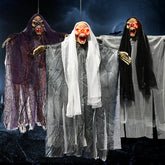 Halloween Decoration Horrifying Skull Hanged Party Decor Trick Props Voice Control Toys Skull Demon Glowing Sound Toy Home Decor