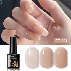YICKYUE - Jelly Gel Nail Polish,Soak Off LED/UV, Nude Gel Polish Nails Art, vernis semi permanent for Home Salon Manicure Gift for Women