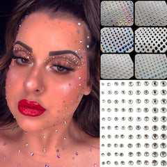 Yickyue Mixed Size Eyeshadow Face Diamonds Festival Body Decoration Jewels Stickers Self Adhesive Fake Tattoos Makeup Nail Rhinestone