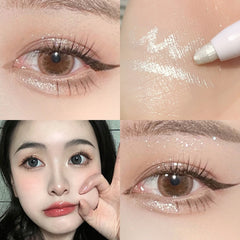 Glitter Eyeshadow Lying Silkworm Pencil Pearlescent Eyeshadow Pen Long-lasting Waterproof Shiny Eye Shadow Pen Stick Makeup Tool
