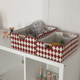 YICKYUE - Korean Desktop Storage Box Foldable Elegant Plaid Hallway Key Sundry Basket Drawer-type Storager Organizer Cosmetic Storage Box