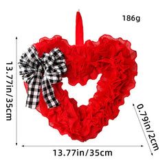 YICKYUE - Door decoration fabric Valentine's Day garland peach heart wall hanging holiday arrangement Valentine's Day decorations