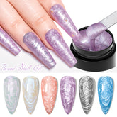 YICKYUE - 5ml Thread Shell Nail Gel Polish Purple Pearl Shell Vernishes Semi Permanent Soak Off UV LED Nail Art For Manicure