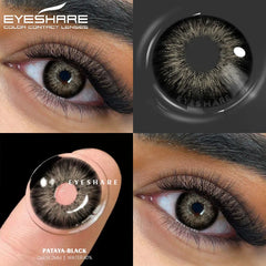 YICKYUE - 2pcs Colored Contact Lenses For Eyes Natural Blue Eye Lenses Gray Pupils Lens Yearly Fashion Green Contacts Black Lens