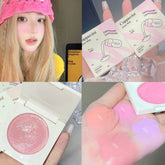 YICKYUE - Milk Cream Face Makeup Blusher Natural Smooth Nourishing Cheek Blush Gel Long Lasting Grape Purple Rouge Mud Pigmented Cosmetic