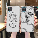 For Samsung S20 FE Case Abstract Clear Funda S10 S22 S20 Plus S21 Ultra A53 A33 A12 A02 A21S A22 A32 A50 A51 A52 A71 A72 Cover