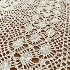 Yickyue pastoral hollow out lace crochet cotton thread weaving partition cortinas window curtain living room balcony bedroom LQ