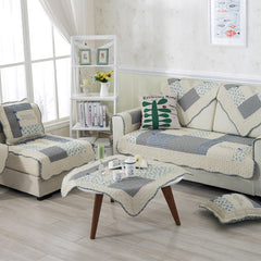 Spring and Autumn Cotton Sofa Cushion Quilted Rural Fresh and Elegant Non Slip Small Flower Lovely Girl Combination Sofa Cover