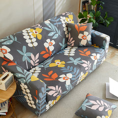 Flowers Pattern Elastic Sofa Cover Tight Wrap All-inclusive Slip-resistant Sofa Towel Sectional Couch Cover 1/2/3/4 seater