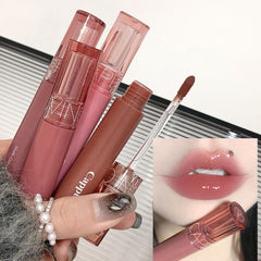 YICKYUE - Cherry Red Glossy Tint Lipstick Waterproof Liquid Mirror Water Sexy Red Juice Lip Gloss Moisturizing Transparent Gloss Makeup