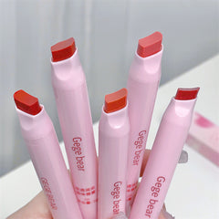YICKYUE - Curved Design Moisturizing Lipstick Pen Easy To Color Smooth Long Lasting Clear Lipgloss Korean Lip Makeup Cosmetics 6 Colors