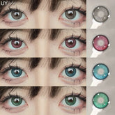 YICKYUE NEW Colored Contact Lenses for Eyes Natural Gray Lenses Blue Eye Color Lens Green Pupils Purple Beauty Lenses Korean Style