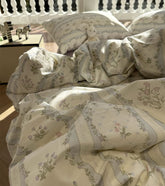 YICKYUE - Elegant romantic pastoral floral bedding set,twin full queen kawaii flower cotton home textile bed sheet pillow case quilt cover