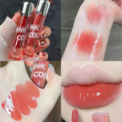 YICKYUE - Mirror Water Lipgloss Sexy Glitter Lip Gloss Korean Lips Makeup Tint Long Lasting Non-Stick Cup Liquid Lipstick for Women Girls