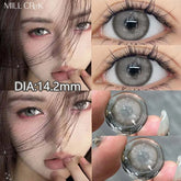 YICKYUE - 1 Pair Korean Lenses Colored Contact Lenses with Degree Myopia Lenses Iris Beauty Pupil Color Cosmetic Free Shipping