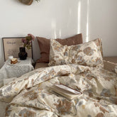 YICKYUE - Cotton Floral Vintage Pattern Four Seasons Universal Non Pilling Single Bed Double Bed Queen Size Pillow Cover Quilt Cover Sheet