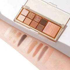 9 Colors Matte Glitter Eyeshadow Palette Waterproof Long-lasting Eyeshadow Pigment Shimmer Nude Eye Shadow Makeup Cosmetic