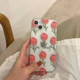 Love flower clear soft silicone shockproof protective case for iphone 12 mini 11 13 pro max 7 8 plus x xr xsmax cute phone capa