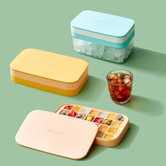 28/32grid Double Ice Mold Silicone Pp DIY Ice Cube Moulds With Ice Storage Box Kitchen Party Whiskey Cold Drink Tool