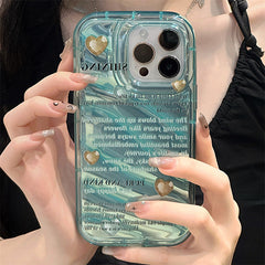 YICKYUE - Fashion Letter Phone Case For iPhone 11 Case iPhone 14 Pro Max 13 12 Pro XS Max XR 7 8 Plus SE Shockproof Soft Clear Laser Cover