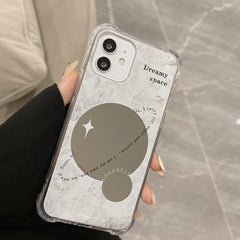 3D mirror sapce dream soft silicone phone case for iphone 13 mini 11 pro max 12 7 8 plus x xr xs max cute protective cover
