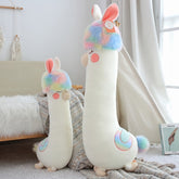 Colored Hair Lovely Alpaca Plush Toy Alpaca Soft Stuffed Cute Sheep Llama Animal Doll Sleep Pillow Kids Gift Dream Alpaca Pillow