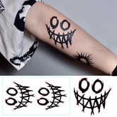 YICKYUE - Fake Tattoos Waterproof Hand Back Finger Tatoo Sticker Dark Tattoo Stickers Smile Rose Witch Cube Maple Leaf Temporary Tattoos