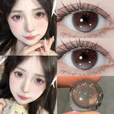 YICKYUE - 2PCS Myopia Lenses Colored Contact Lenses with Degree Natural Colored Eye Lenses with Diopters Blue Contact Lenses