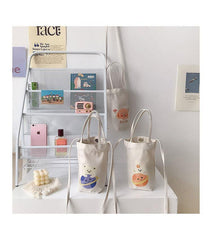 Korean Water Cup Bag Handbag Cute Cartoon Fashion Portable Large-capacity Umbrella Insulation Cup Protective Cover Storage Bag