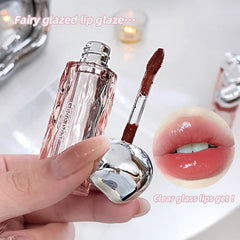 YICKYUE - Water Light Crystal Lip Glaze Lipstick Translucent Moisturizing Lip Gloss Clear Non-stick Cup Lip Plumping Gloss Korean Makeup