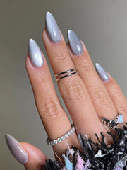 YICKYUE - 24pcs Removable Cat Eye Almond Nails, Press On Nails, Y2K Nails. press nail full cover nail, fake nail, by woman & girl y2k