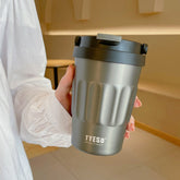 400/500ml Luxury Thermal Cup Coffee Mug Stainless Steel Insulated Water Tea Beer Bottle Travel Vacuum Thermos Keep Heat Cold
