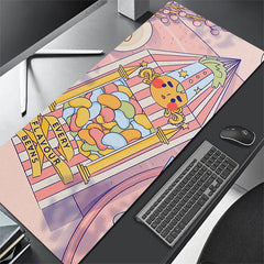 PC Gamer Cabinet Mouse Mat Desk Pad Cute Mousepad Anime Carpet Gaming Computer Mat Pad On The Table Pink Desk Mausepad 90X40 DIY