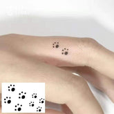 Cute Cat Paw Temporary Tatoo Finger Wrist Decal Kid Women Men Body Art Fake Tattoo Stickers Tatoos Black Cartoon