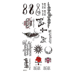 Flower Tattoo Stickers Dragon Butterfly Black Flower Totem Tattoo Stickers Tattoo Stickers Sexy Body Art Fashion For Woman
