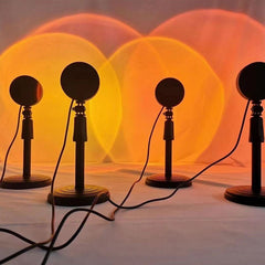 Sunset Projection Lamp Rainbow Atmosphere Led Night Light Sunset Light For Home Bedroom Background Wall Tiktok USB Table Lamp