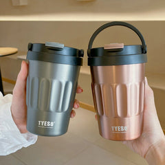 400/500ml Luxury Thermal Cup Coffee Mug Stainless Steel Insulated Water Tea Beer Bottle Travel Vacuum Thermos Keep Heat Cold