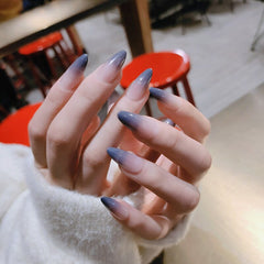 24PCS/box stiletto nail tips Gradients wear Mid-length paragraph fashion Manicure patch fake nail tips full cover acrylic