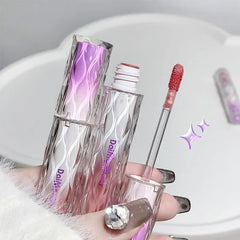 Yickyue Purple Water Gloss Lip Glaze Watery Moisturizing Lipstick Non-stick Cup Paste Lip Tint Ice Rose Liquid Lipstick Lips Makeup
