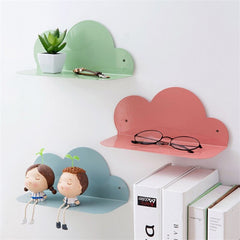 Wrought Iron Cloud Shape Wall Mounted Rack Wall Hanging Shelves Decoration Children Kid's DIY Bed Room Ornaments Storage Rack
