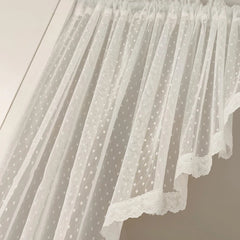 YICKYUE - Semi Sheer Curtain Valances Window Topper Sheer Kitchen Tier Swag Privacy Half Window Curtain for Bedroom Living Room Home Decor