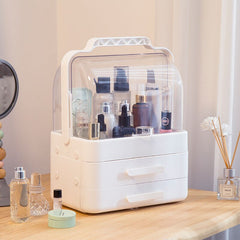 Makeup Organizer Cosmetic Storage Box Lipstick Rack Jewelry Storage Box Portable Drawer Transparent Dustproof Rack High Capacity