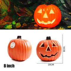 20cm Halloween Pumpkin Led Lamp Creative Lantern Decoration Flashing Ghost Festival Glowing Shopping Park Indoor Garden Decorat