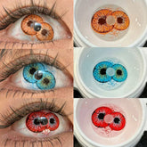 YICKYUE JeweLens Dicoria Cosplay Halloween Scary Contact Lenses Crazy Mini Sclera Softlens 14.5mm