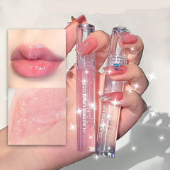 Mirror Gloss Lipstick Lip Gloss Lip Moisturizing Transparent Lips Oil Reduce Lip Lines Lip Plumping Lipstick With Fine Glitter