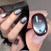 YICKYUE - 10ML 1PCS Autumn Nails Long Night Blue Light Magnet Cat Eye Gel Nail Polish Nail Supplies Brown Blue Cat Eye Nail Glue Nail Art
