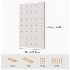 YICKYUE 4060cm Solid Wood Pegboard (1 Panel) Storage Organizer & Decorative Art Piece Supports