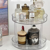 Desktop Rotating Storage Rack Organizer Multi-layer Acrylic Cosmetic Jewelry Storage Rack Makeup Display Stand Kitchen Organizer