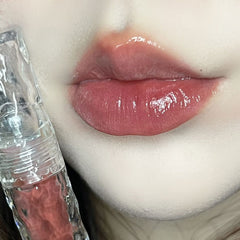 Yickyue Lip Gloss Crystal Jelly Sexy Lip Glaze Water Mirror Clear LipStick Lasting No Fade Moisturizing Lip Tint Women Beauty