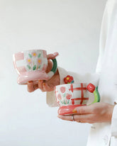 Cute Flower Colorful Mug and Spoon